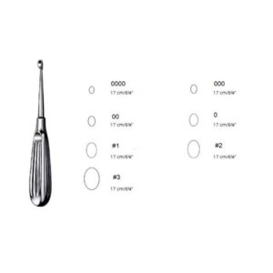Bone Curette By Sizes - Precise orthopedic instrument for bone scraping, versatile sizing, durable construction, ergonomic design, reliable performance.
