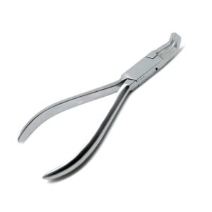 Angled Bracket Pliers - Precision tool for orthodontic adjustments, angled design, durable construction, ergonomic handle, reliable performance.