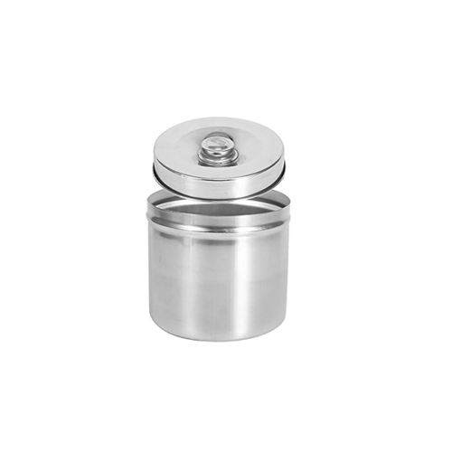 Cotton Jar stain less steel Stainless Steel Cotton Jar - High-quality container for hygienic storage of cotton balls and medical supplies.