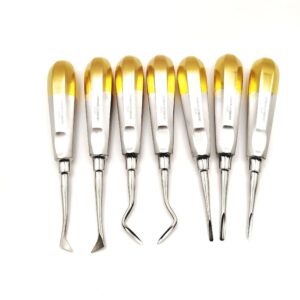 Dental elevator gold set of 7 pcs