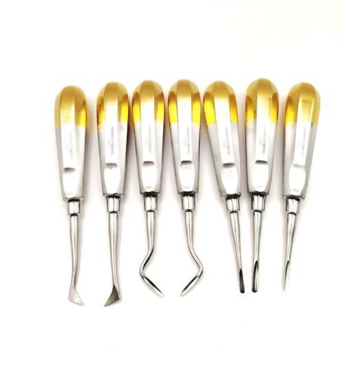 Dental elevator gold set of 7 pcs