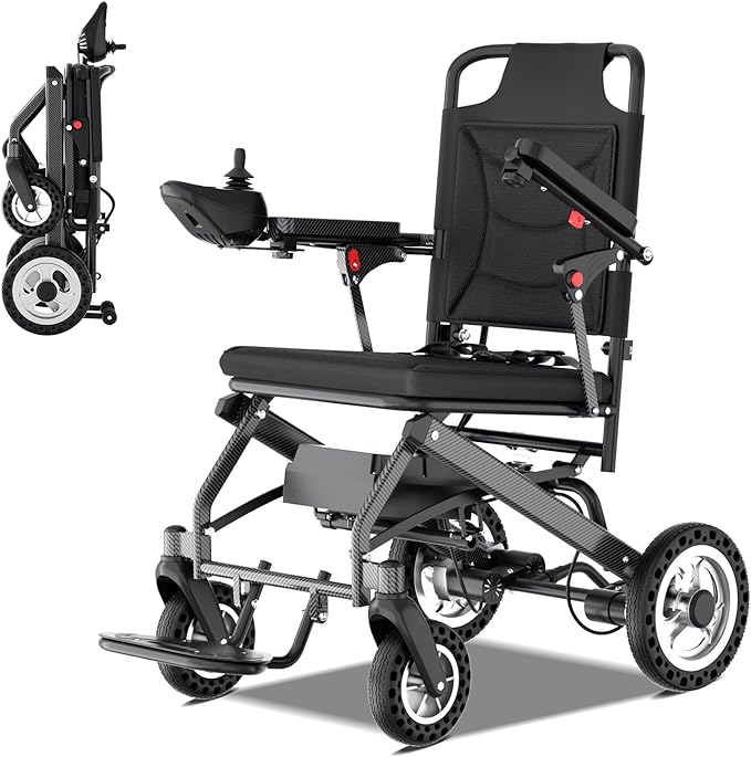 Portable Aluminum Electric Wheelchair with Remote Folding for Elderly and Disabled Users 1 Portable Aluminum Electric Wheelchair with Remote Folding for Elderly and Disabled Users