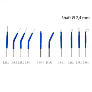 Radiofrequency Surgical Device Electrodes - Shaft 2,4 mm - Tip Set 10 pcs
