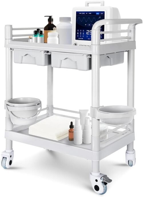 Two shelf Medical Rolling Trolley