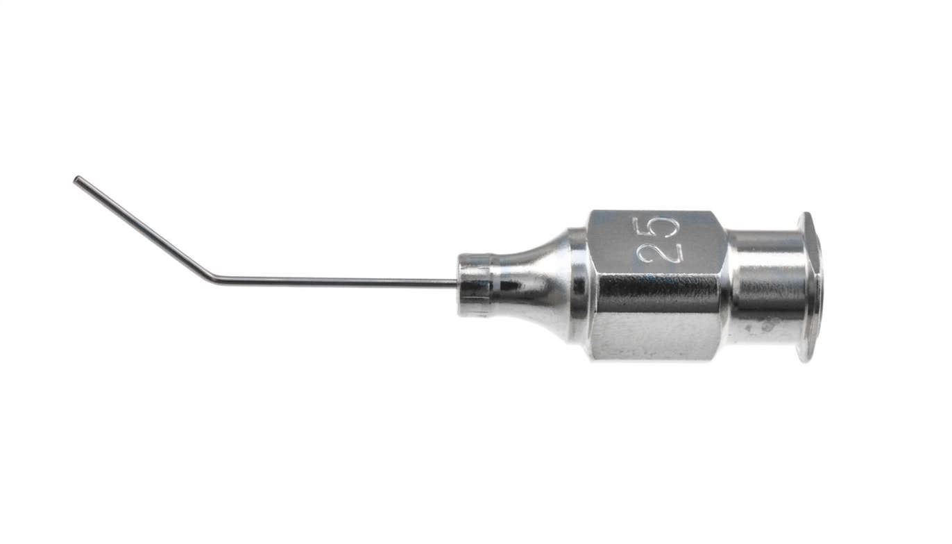 25-gauge cannula with a 45° angled tip 1 25-gauge cannula with a 45° angled tip