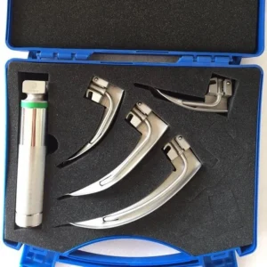 Pedo Laryngoscope Macintosh Fiberoptic 4 Blades 