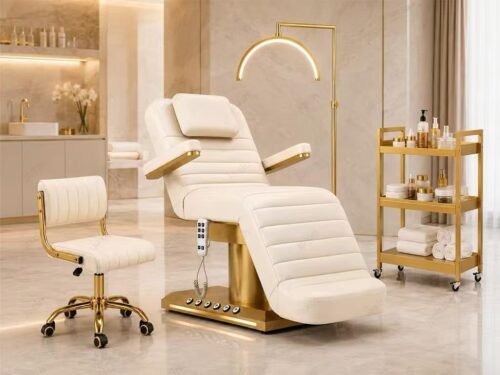 3 Motor Electric Spa Bed with Stool | Massage Table 3 Motor Electric Spa Bed/Couch